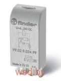Защитный модуль диод + LED, 6…24VDC, цоколи 9505 Finder